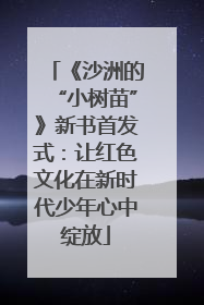 《沙洲的“小树苗”》新书首发式：让红色文化在新时代少年心中绽放