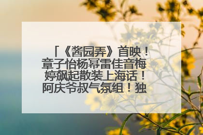 《酱园弄》首映！章子怡杨幂雷佳音梅婷飙起散装上海话！阿庆爷叔气氛组！独独没见他……