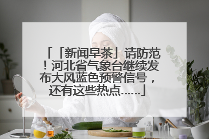 「新闻早茶」请防范！河北省气象台继续发布大风蓝色预警信号，还有这些热点……