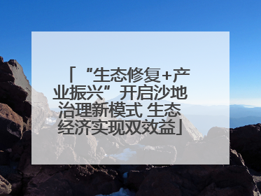 “生态修复+产业振兴”开启沙地治理新模式 生态经济实现双效益