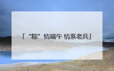 “粽”情端午 情系老兵