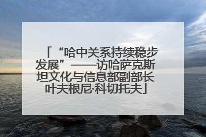 “哈中关系持续稳步发展”——访哈萨克斯坦文化与信息部副部长叶夫根尼·科切托夫