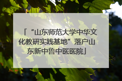 “山东师范大学中华文化教研实践基地”落户山东新中鲁中医医院