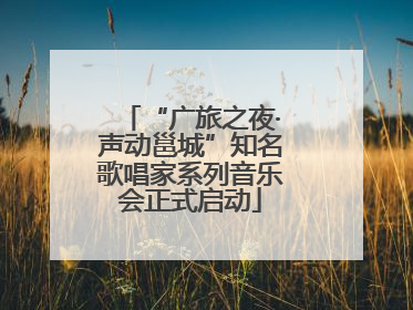 “广旅之夜·声动邕城”知名歌唱家系列音乐会正式启动