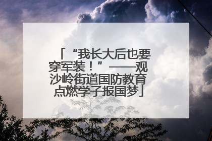 “我长大后也要穿军装！”——观沙岭街道国防教育点燃学子报国梦