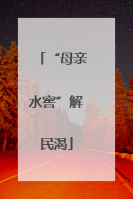 “母亲水窖”解民渴