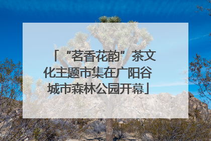 “茗香花韵”茶文化主题市集在广阳谷城市森林公园开幕
