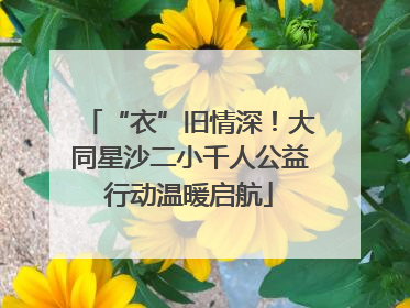 “衣”旧情深！大同星沙二小千人公益行动温暖启航