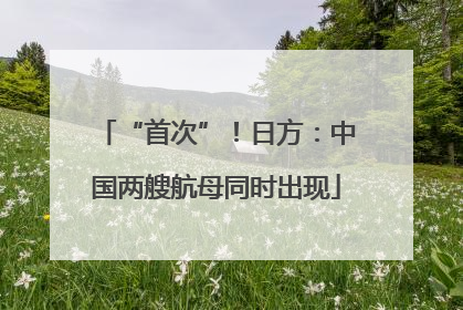 “首次”！日方：中国两艘航母同时出现