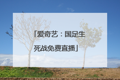 爱奇艺：国足生死战免费直播