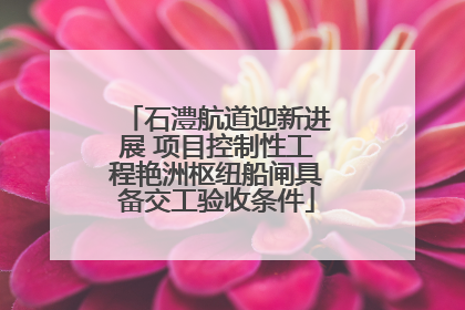 石澧航道迎新进展 项目控制性工程艳洲枢纽船闸具备交工验收条件