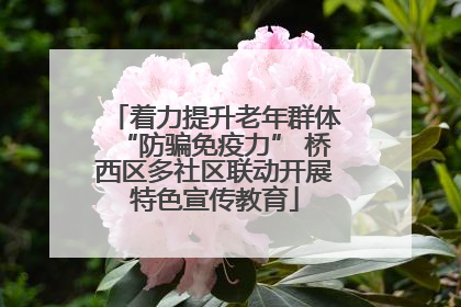 着力提升老年群体“防骗免疫力” 桥西区多社区联动开展特色宣传教育