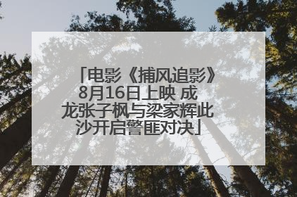 电影《捕风追影》8月16日上映 成龙张子枫与梁家辉此沙开启警匪对决
