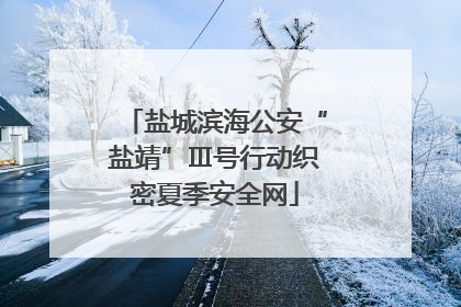 盐城滨海公安“盐靖”Ⅲ号行动织密夏季安全网