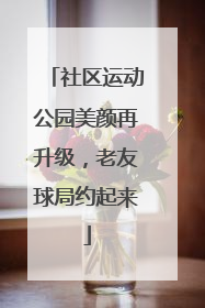 社区运动公园美颜再升级，老友球局约起来
