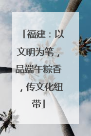 福建：以文明为笔，品端午粽香，传文化纽带
