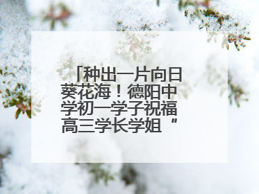 种出一片向日葵花海！德阳中学初一学子祝福高三学长学姐“一举夺魁”