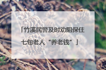 竹溪民警及时劝阻保住七旬老人“养老钱”