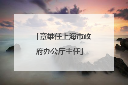 章雄任上海市政府办公厅主任