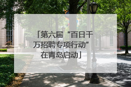 第六届“百日千万招聘专项行动”在青岛启动