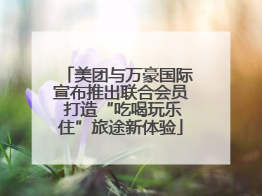 美团与万豪国际宣布推出联合会员 打造“吃喝玩乐住”旅途新体验
