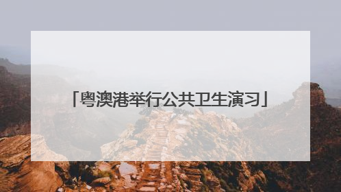 粤澳港举行公共卫生演习
