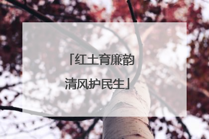 红土育廉韵 清风护民生