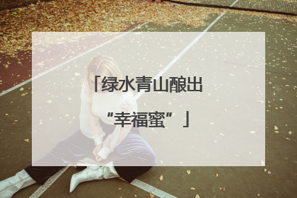 绿水青山酿出“幸福蜜”