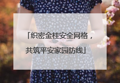 织密金桂安全网格，共筑平安家园防线