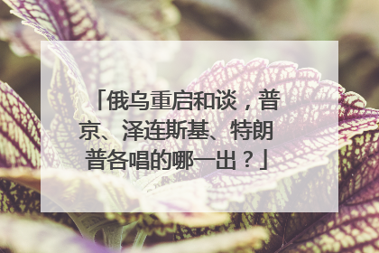 俄乌重启和谈，普京、泽连斯基、特朗普各唱的哪一出？