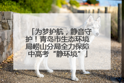 为梦护航，静音守护！青岛市生态环境局崂山分局全力保障中高考“静环境”