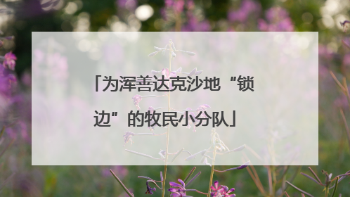 为浑善达克沙地“锁边”的牧民小分队