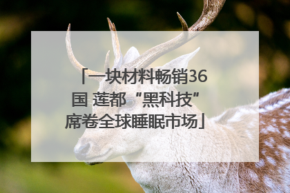 一块材料畅销36国 莲都“黑科技”席卷全球睡眠市场