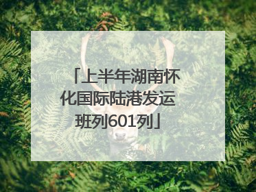 上半年湖南怀化国际陆港发运班列601列