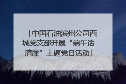 中国石油滨州公司西城党支部开展“端午话清廉”主题党日活动