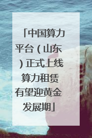 中国算力平台（山东）正式上线 算力租赁有望迎黄金发展期