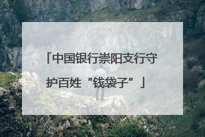 中国银行崇阳支行守护百姓“钱袋子”