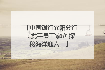 中国银行襄阳分行：携手员工家庭 探秘海洋迎六一
