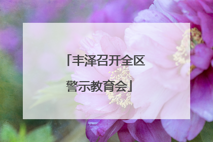 丰泽召开全区警示教育会