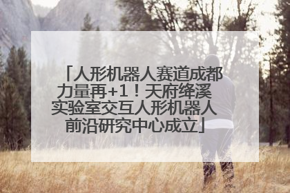 人形机器人赛道成都力量再+1！天府绛溪实验室交互人形机器人前沿研究中心成立