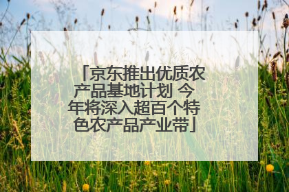 京东推出优质农产品基地计划 今年将深入超百个特色农产品产业带