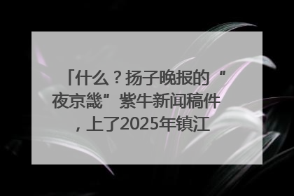 什么？扬子晚报的“夜京畿”紫牛新闻稿件，上了2025年镇江中考模拟卷！