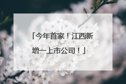 今年首家！江西新增一上市公司！