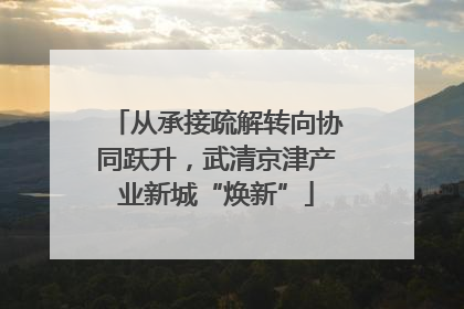 从承接疏解转向协同跃升，武清京津产业新城“焕新”