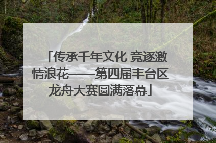 传承千年文化 竞逐激情浪花——第四届丰台区龙舟大赛圆满落幕