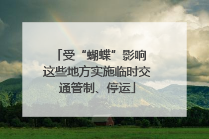 受“蝴蝶”影响 这些地方实施临时交通管制、停运