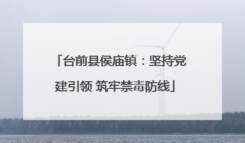 台前县侯庙镇：坚持党建引领 筑牢禁毒防线