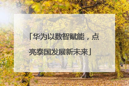 华为以数智赋能，点亮泰国发展新未来