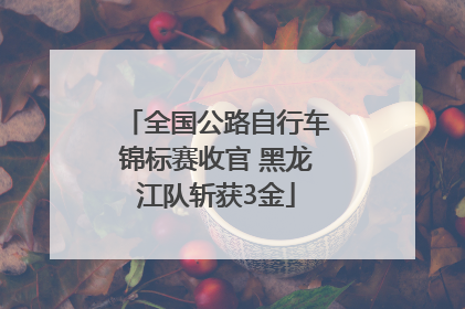 全国公路自行车锦标赛收官 黑龙江队斩获3金