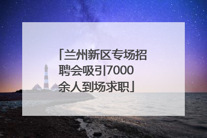 兰州新区专场招聘会吸引7000余人到场求职